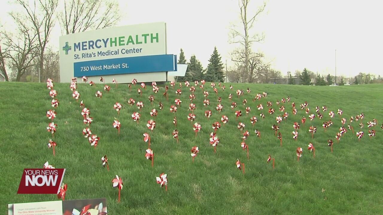 Pinwheel garden at St. Rita's to raise awareness on organ donation and transplantation